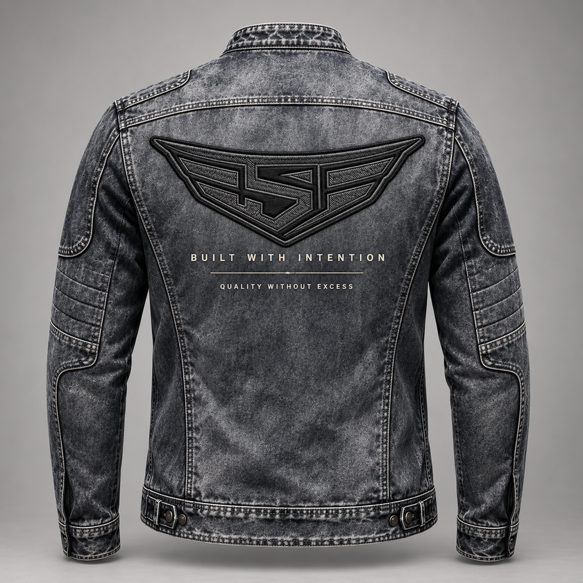 BUILT WITH INTENTION — ESTTRUS 002 MOTO DENIM JACKET